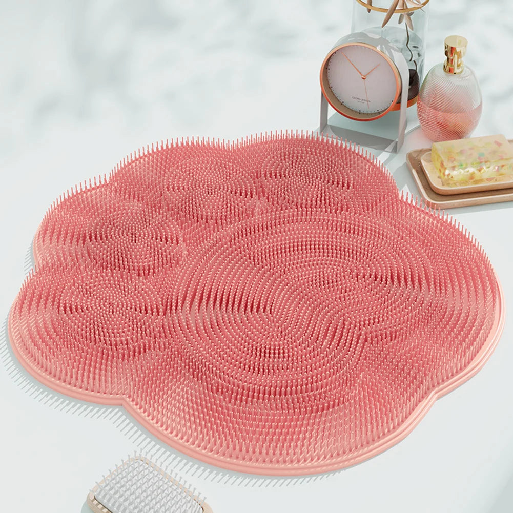Wall Mounted Shower Foot Exfoliators Silicone Massage Shower Non-Slip Bath Mat Back Massage Brush Foot Exfoliating For Bathroom