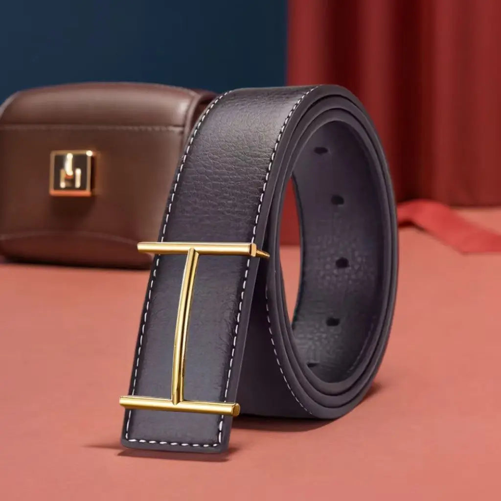 2025High-end Hot-selling Men's Belt I-shaped Buckle Head Letter Smooth Buckle Casual Fashion Versatile Belt Men’s Designer Belts