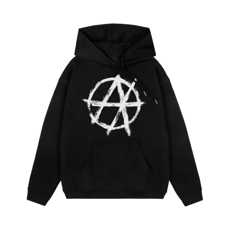 Harajuku Oversized Streetwear Zipper Pullover Men's Hoodies Antihype Graphic Zip Up Hooded Sweatshirt Hip Hop Aesthetic Goth Y2k