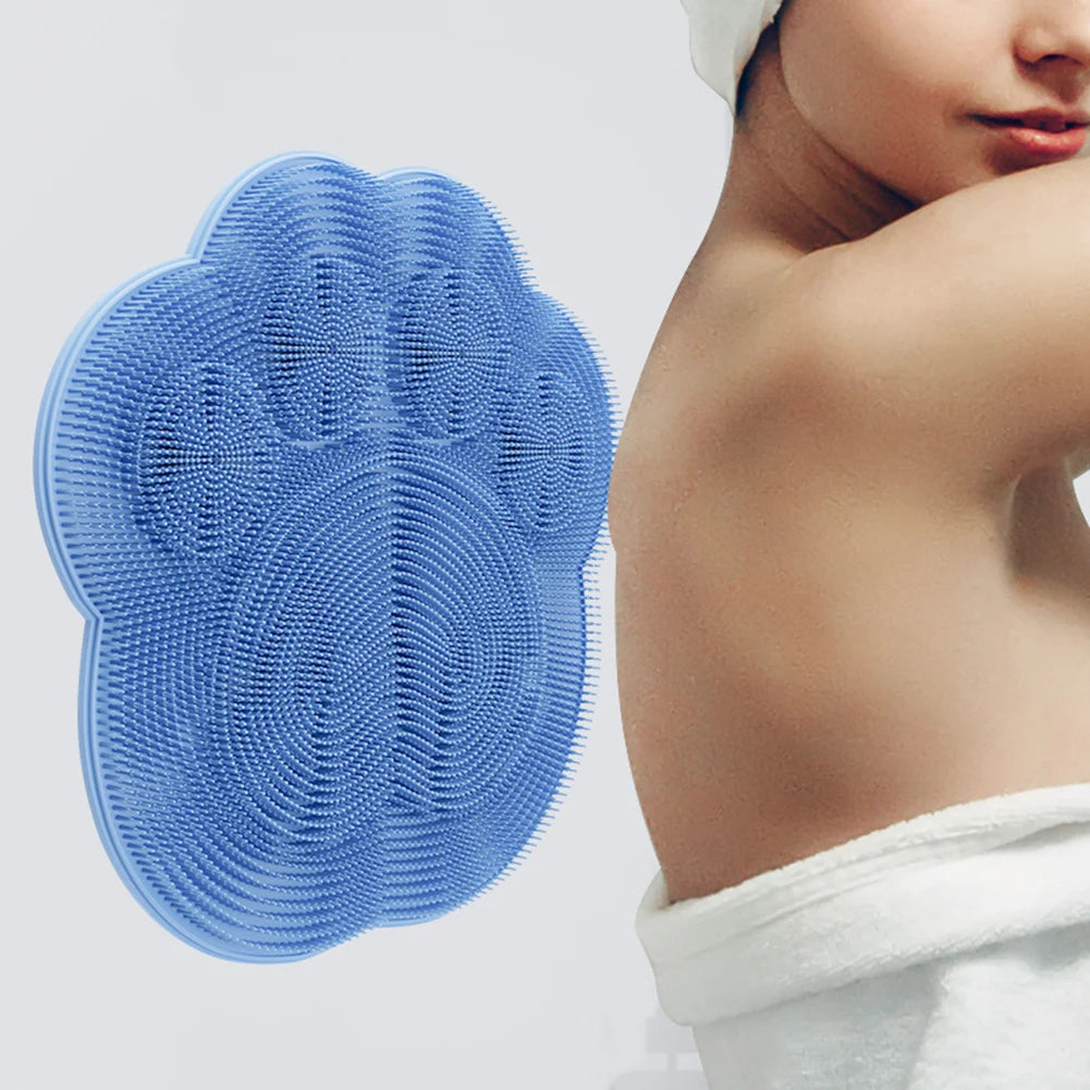 Wall Mounted Shower Foot Exfoliators Silicone Massage Shower Non-Slip Bath Mat Back Massage Brush Foot Exfoliating For Bathroom