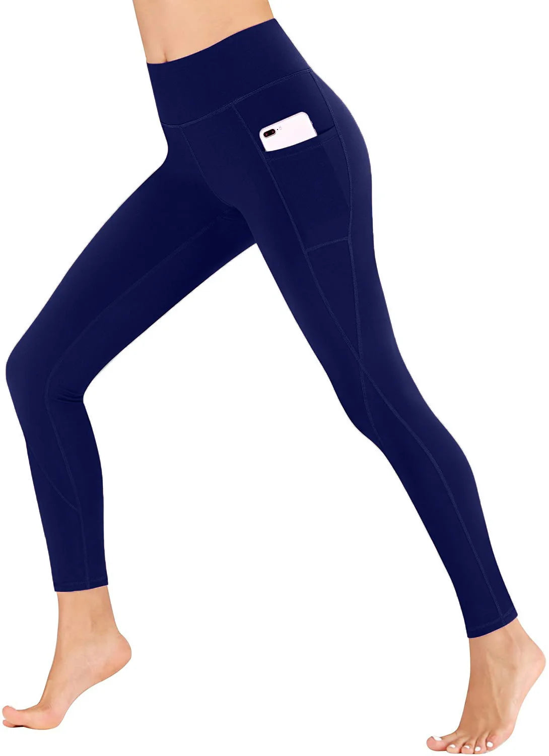 Yoga side pocket casual sports comfortable breathable ladies high waist fall leggings