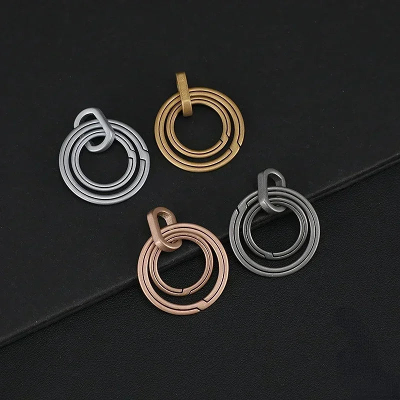 1 piece new style titanium key ring ultra light key chain buckle pendant for men creative gift men's car key chain outdoor tools