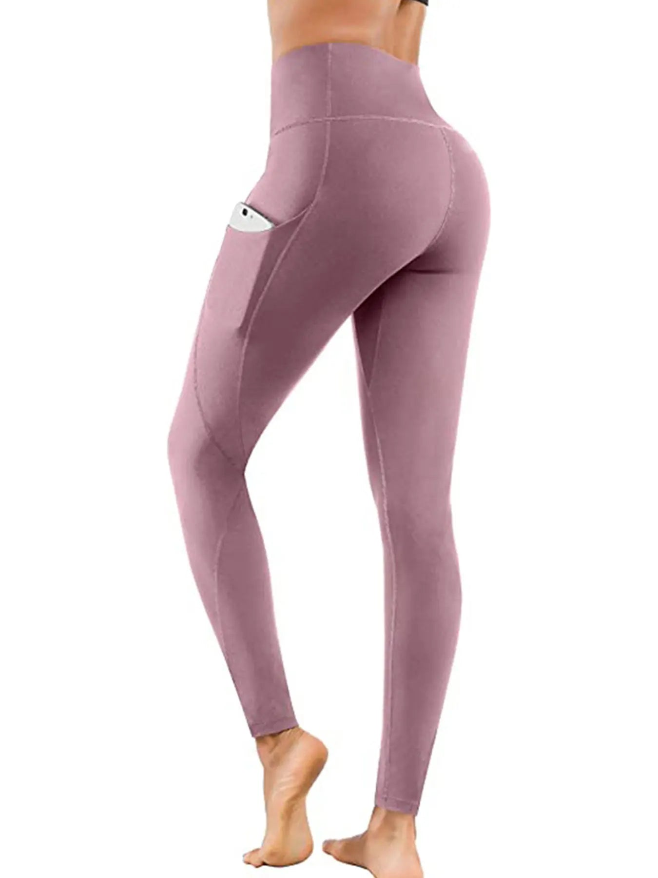Yoga side pocket casual sports comfortable breathable ladies high waist fall leggings