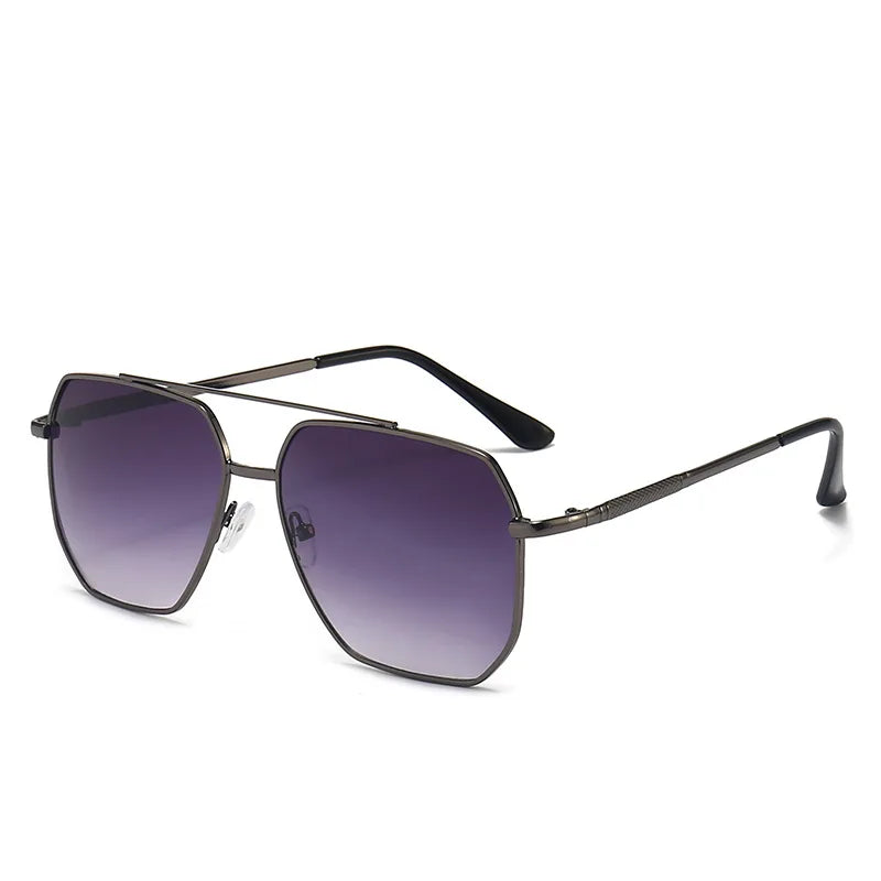 Fashion Men Sunglasses New Pilot Classic Driving Sun Glasses Metal Frame Mirror Leisure Fishing Business Men Eyeglass Uv400