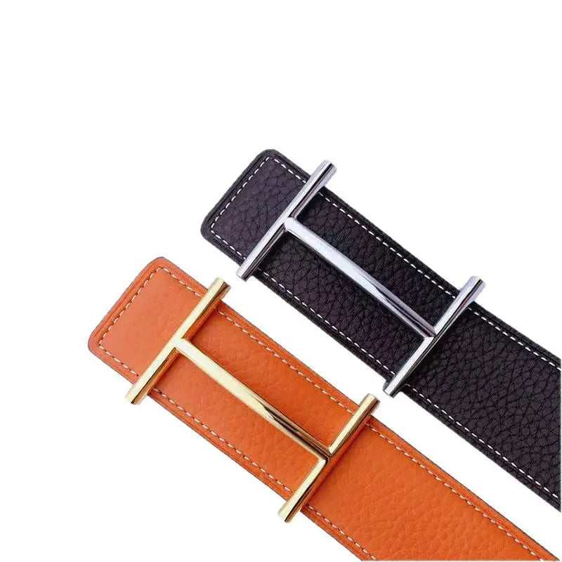2025High-end Hot-selling Men's Belt I-shaped Buckle Head Letter Smooth Buckle Casual Fashion Versatile Belt Men’s Designer Belts