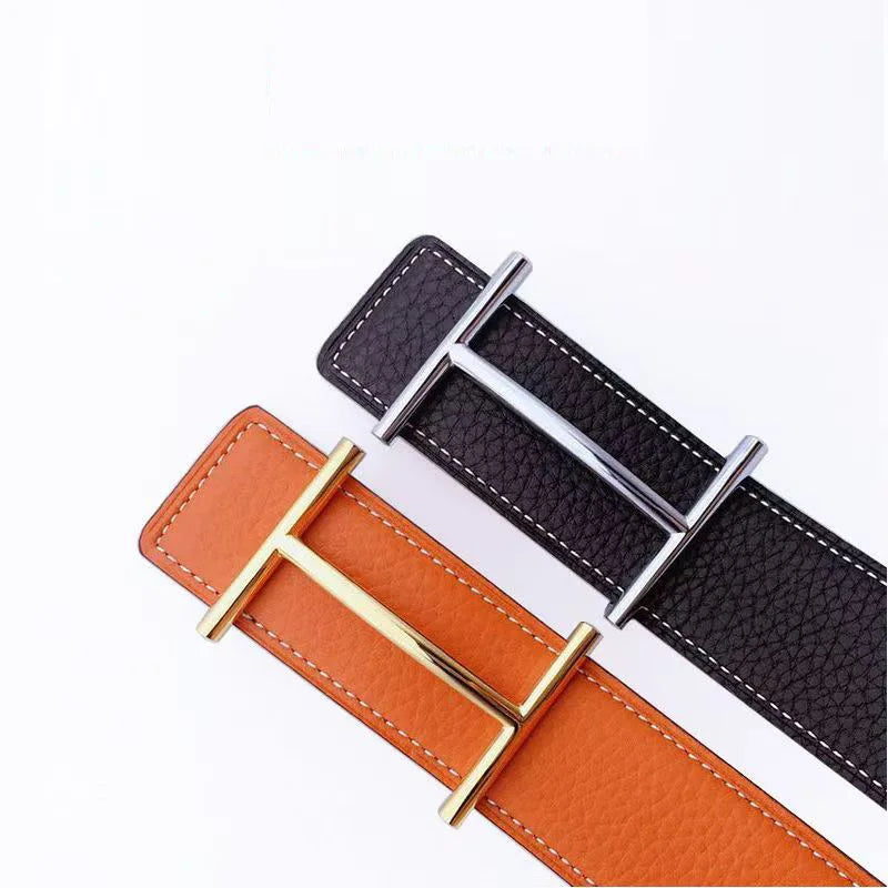 2025High-end Hot-selling Men's Belt I-shaped Buckle Head Letter Smooth Buckle Casual Fashion Versatile Belt Men’s Designer Belts