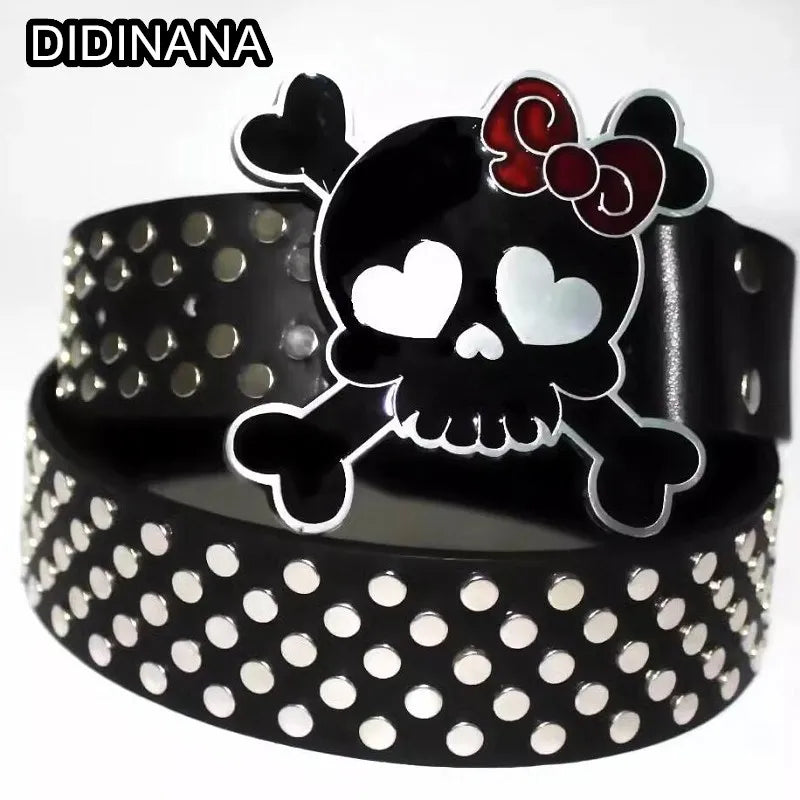 Women Men Gothic punk Harajuku belt men's belt Millennium y2k Spicy Girl Couple Style Lovers style rivet Goth Belts Gift