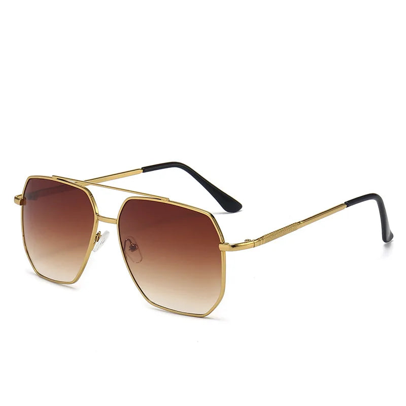 Fashion Men Sunglasses New Pilot Classic Driving Sun Glasses Metal Frame Mirror Leisure Fishing Business Men Eyeglass Uv400
