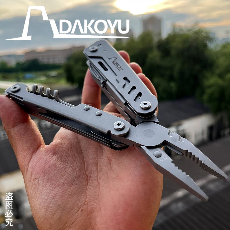 DAKOYU Folding Multi functional Combination Tool Pliers Folding Detachable Big Scissors EDC Outdoor Tools