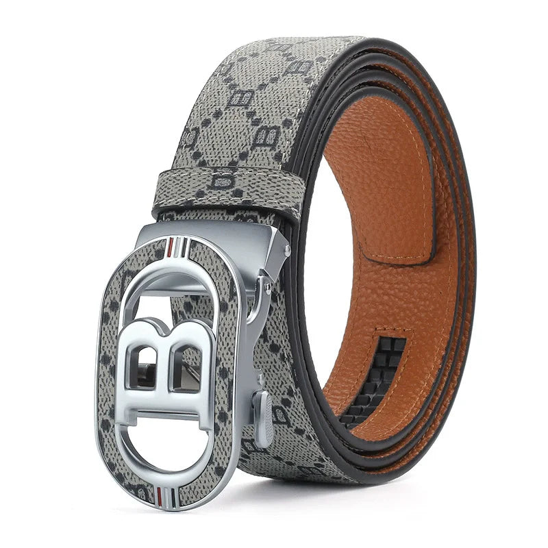 New Luxury Brand Men Belts Famous canvas Leather Male Suit pants Belts width 3.4cm High Quality Designers belt for men jeans