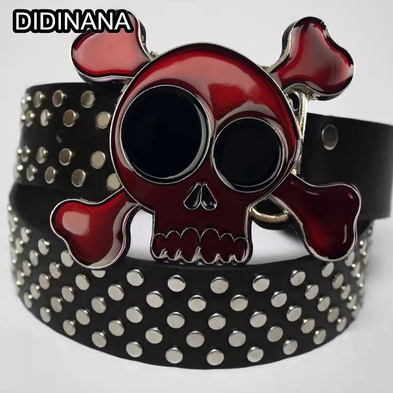 Women Men Gothic punk Harajuku belt men's belt Millennium y2k Spicy Girl Couple Style Lovers style rivet Goth Belts Gift