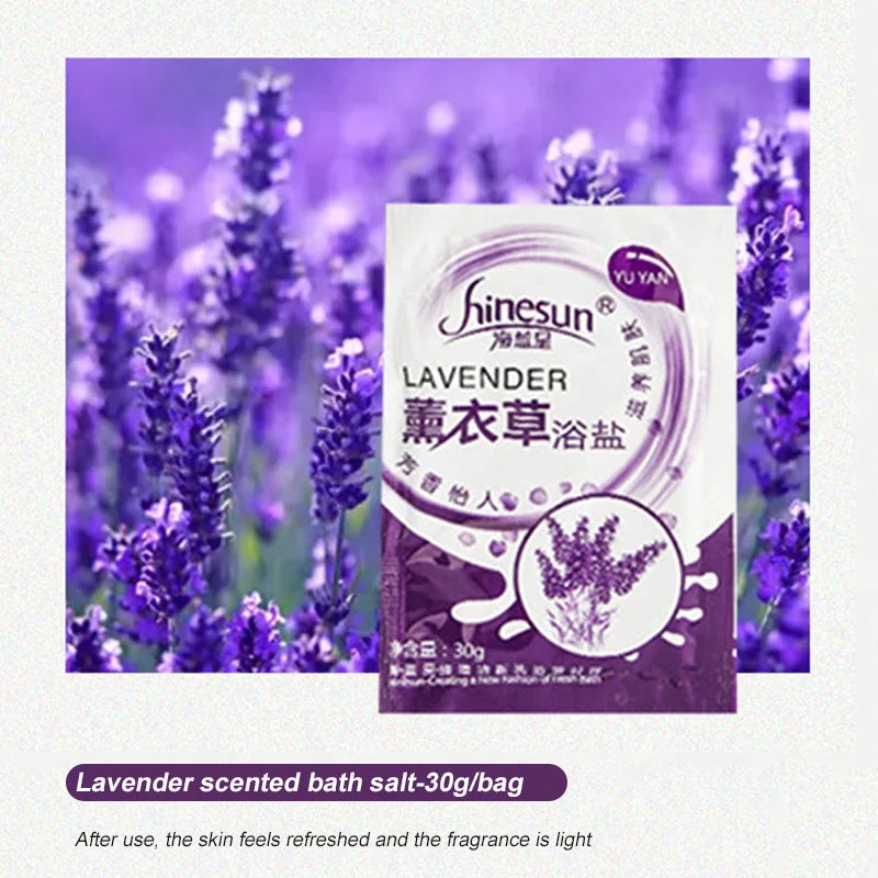 30g/bag Rose Bubble Bath Powder Foot Bath Crystal Mud Body Foot Skin Care SPA Bath Salt Exfoliation Scruber Bath Powder Lavander