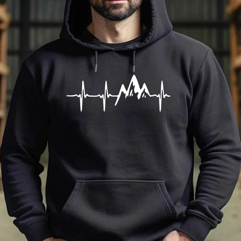 2025 New Arrival Men's Hoodies All Season Daily Casual Sports Hooded Sweatshirts Male Home Outdoor Comfort Jogging Pullover